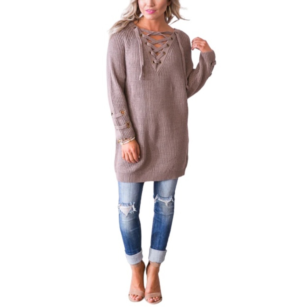 Military Hippie Sweater Dress A8